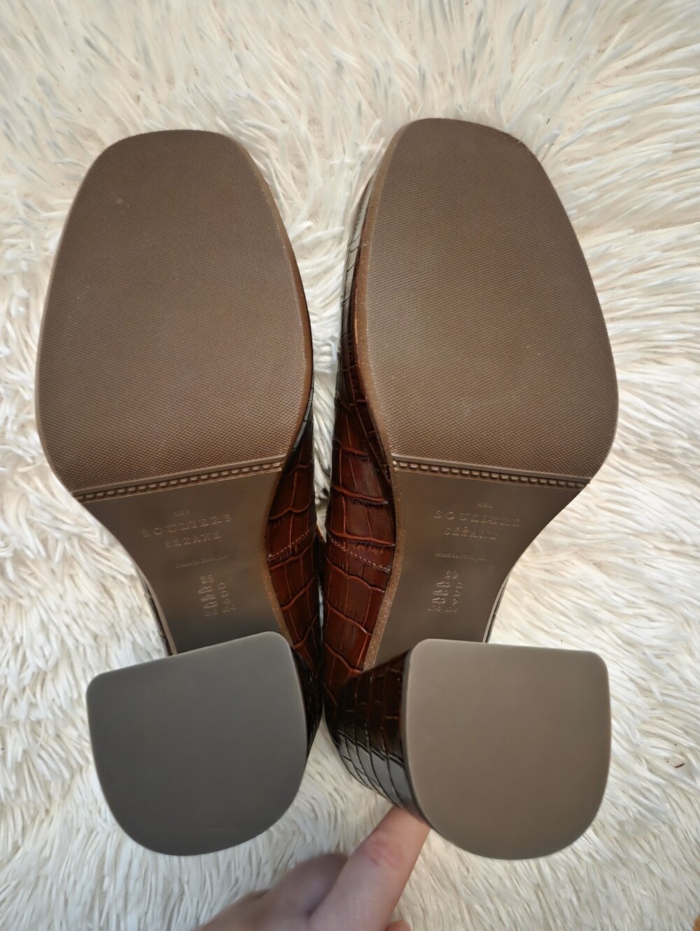 Sezane Monique Babies High Heel in Choco Croco size 39 - Picture 10 of 12
